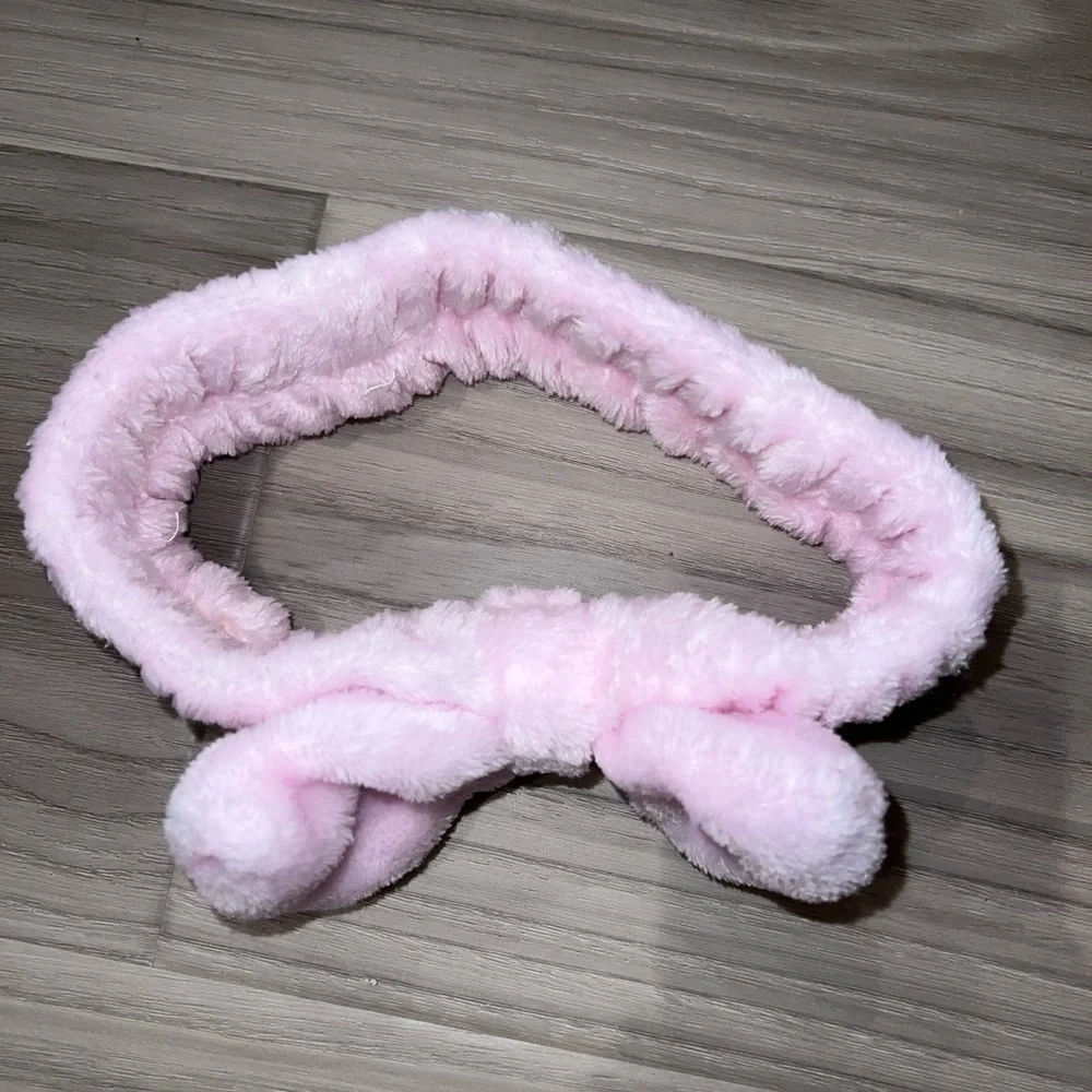 Pink Bow Bath Headband